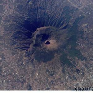 Il Parco Nazionale del Vesuvio con vista dal satellite