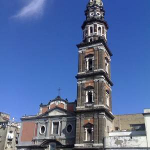 Chiesa e campanile del Carmine Maggiore a Napoli