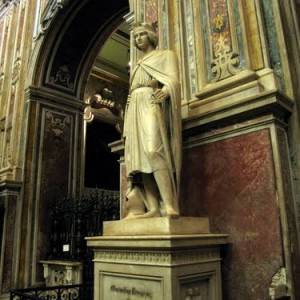 Napoli, basilica del Carmine, il monumento a Corradino di Svevia