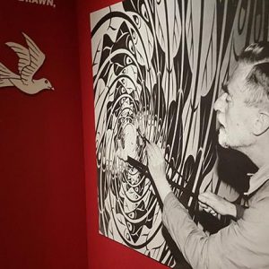 Escher in mostra al Pan_stampa all’ingresso